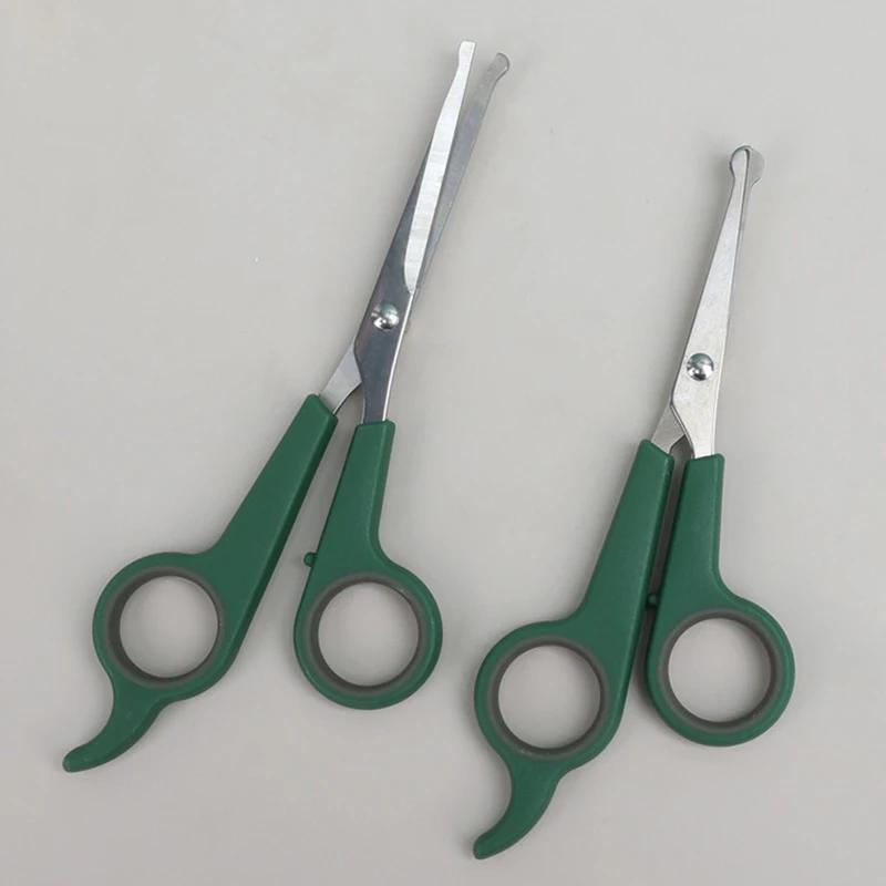Tesoura para pelos de animais de estimação Tesoura para tosa de cães Tesoura de aço inoxidável Tesoura para animais de estimação Tesoura para corte de pelos de animais Pés Aparador de pelos de orelhas Pontas arredondadas de segurança