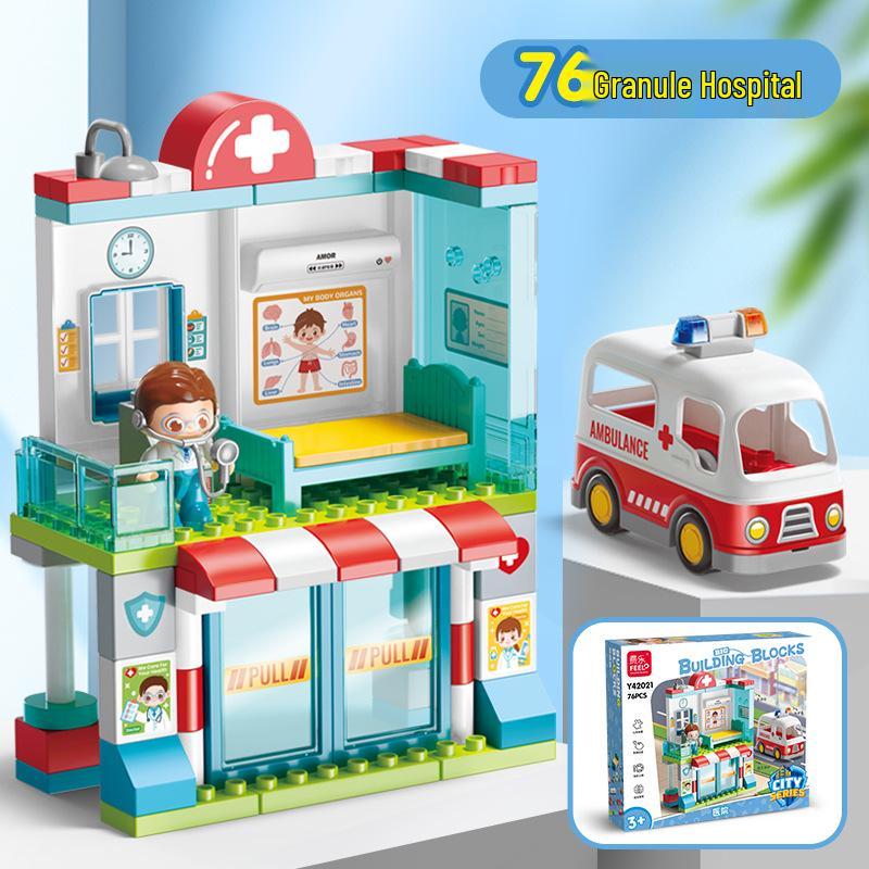 

Детский набор строительных блоков «Уличная сцена», ресторан Exquisite Gift Box