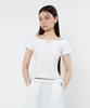 Pip Pet Flower Punching Off Shoulder T-Shirt (White)