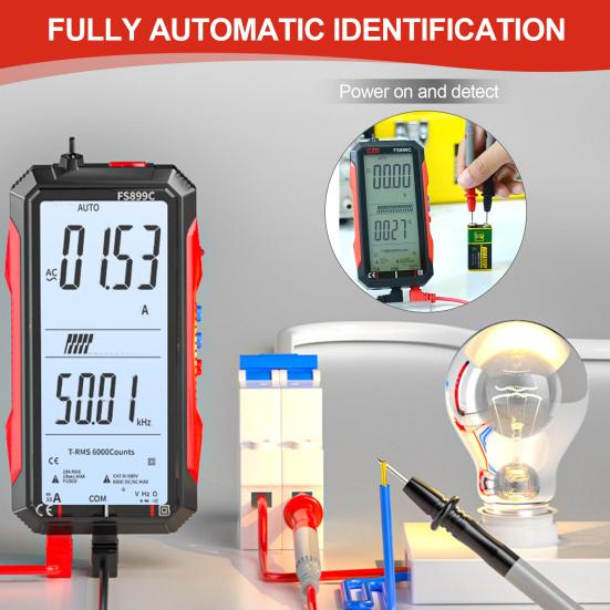 CZD-FS899C Multimeter Vollbild Digital Hohe Präzision Überlastschutz Handheld-Multimeter für die Industrie