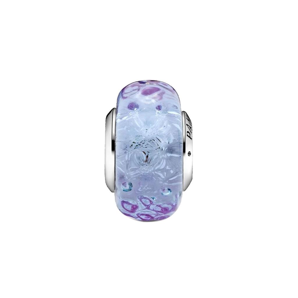 Pandora Lavender Purple Wave Murano Charm Women Jewelry 798875C00