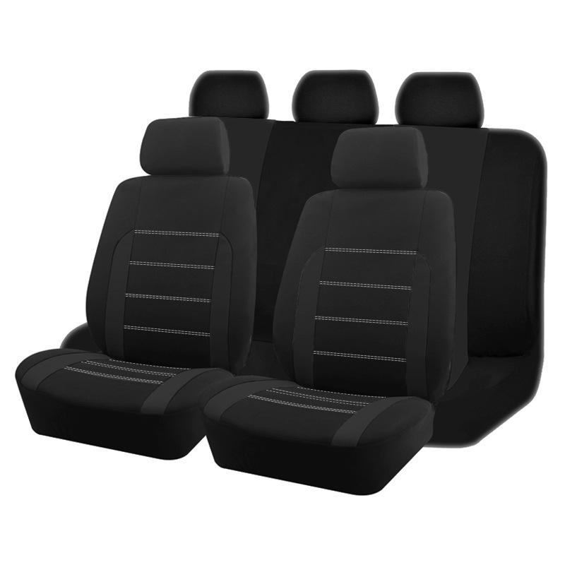 

Universal Polyester Full Set Car Seat Covers For BMW E60 E46 E60 E36 X5 E70 Peugeot 508 Celta Car Accessories Seat Protector чёрный