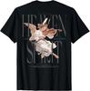 Hip-Hop-Vintage-T-Shirt mit kantigem, urbanem Y2K-Rückenprint und Engel-Motiv