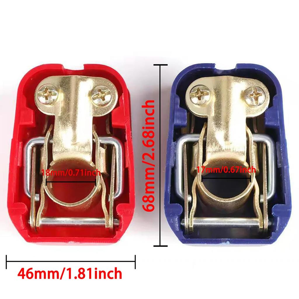 Battery Terminal Connectors Negative and Positive 1 Pair Plate Quick Release Car Connector Battery Clamps Top Post Clips