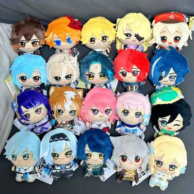 Non Toxique Genshin Impact Xiao Zhong Li Venti Ganyu Tartaglia Diluc Peluche Pendentif Jouet Poupée Mini Porte-clés Accessoire de Sac à Dos Pour Cadeau