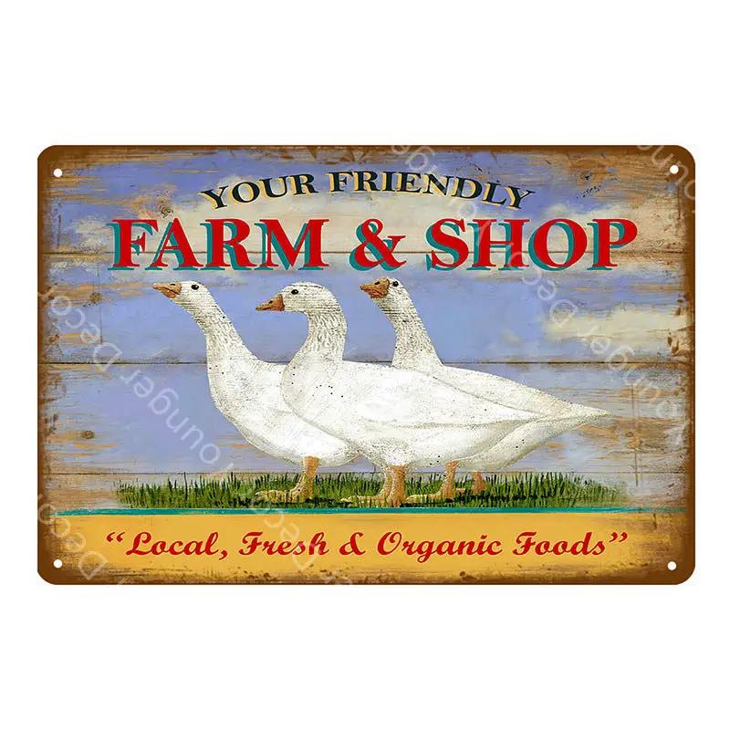 Family Butchers Tin Signs Beef Cuts Duck Eggs Wool Vintage Metal Plaque Farmhouse Farm Shop Wall Decor Cow Pig Poster YI-120