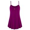 Elegant Women's Fashion Summer Plus V-neck Sleeveless Button Loose Hem T Shirt
