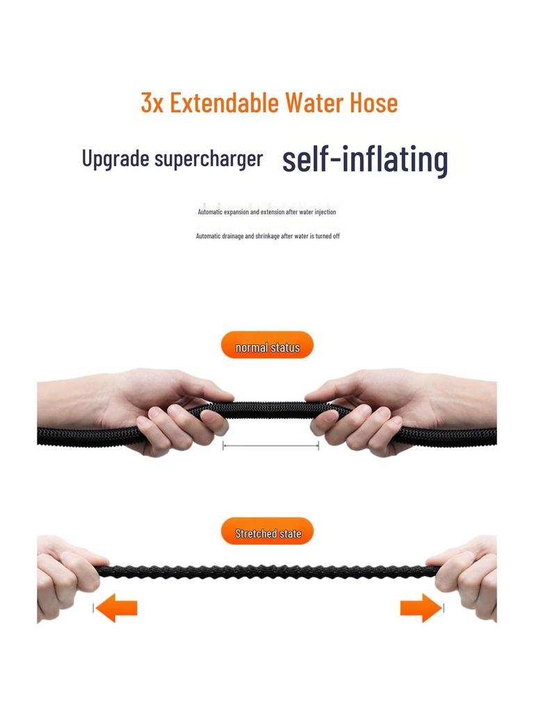 Set Furtun de Apă Retractabil de Înaltă Presiune, Rezistent la Explozii, pentru Spălarea Mașinii