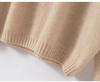 Women's Round Neck Versatile Cashmere Sweater - Solid Color, Long Sleeve, Fashionable Lazy Style for Spring, Autumn, and Winter