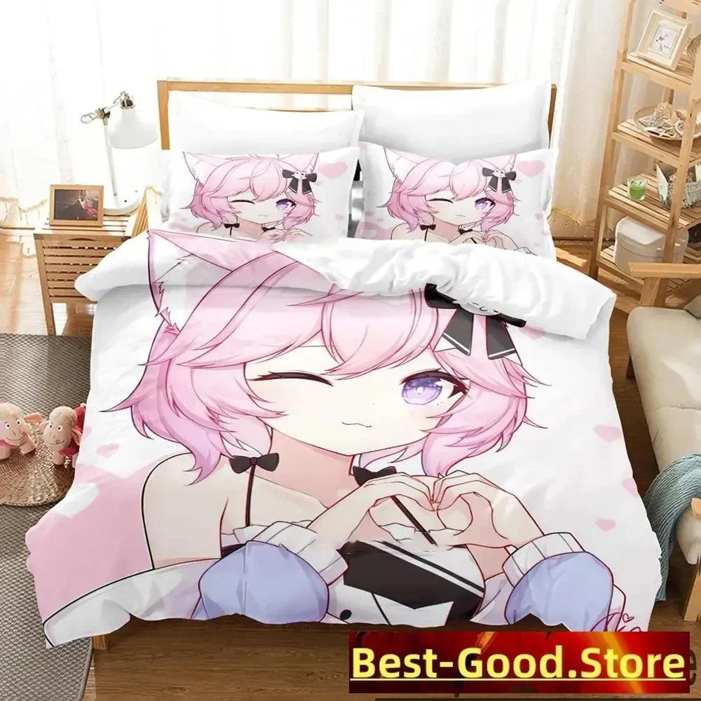 Top Anime Nyatasha Nyanners Bedding Set Printed Bed Set With Pillowcase Bed Duvet Cover Soft Single Double Queen Super King Size