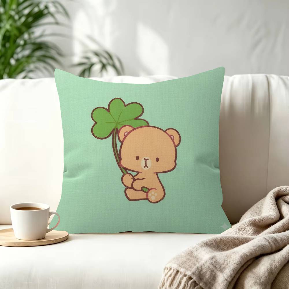 Cartoon MMilk And MMocha Decorative Pillowcase Square Pillowcase Home Office Decorative Cushion Cover