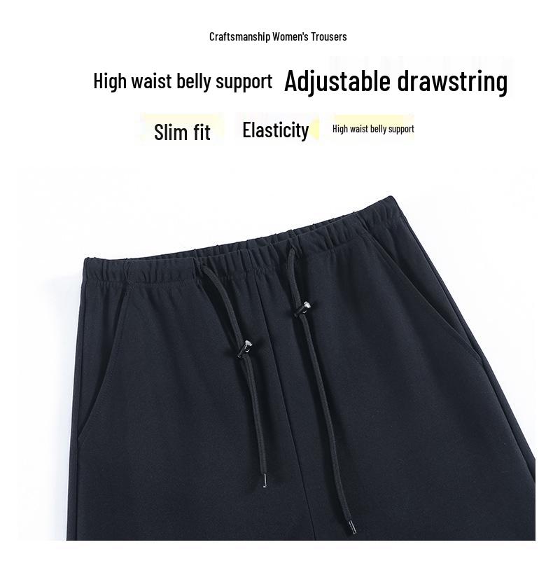 Plus Size Maternity Lantern-Style Cropped Pants - Comfortable, Non-Tight Belly & Cuffed for Spring and Autumn