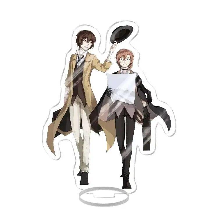 New Bungo Stray Dogs Anime Figure Acrylic Stand Model Toy Dazai Osamu Nakahara Chuuya Ryunosuke New Year Desk Decor Collect Gift