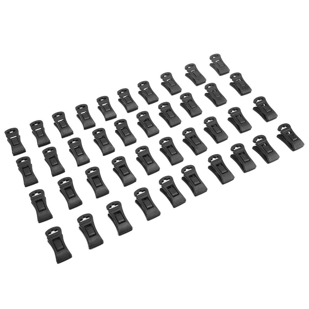 40Pcs Plastic Non Slip Clothespins Sock Laundry Clips with Hanging Hooks for Laundry Washing