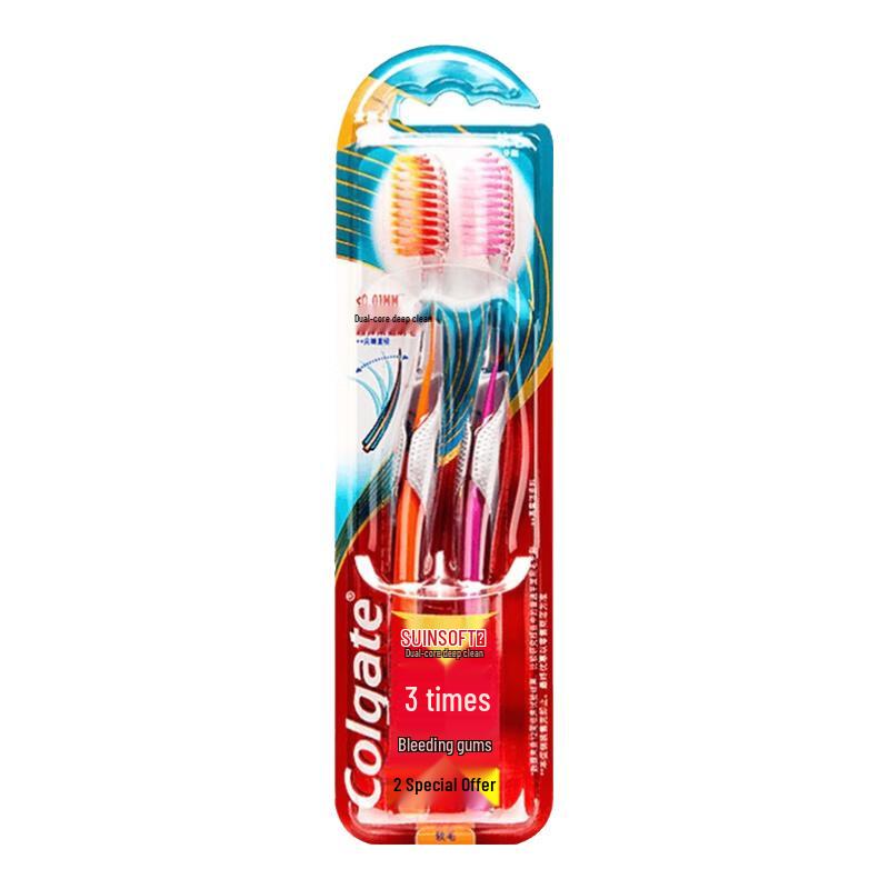 Colgate Slim Soft Dual Core Deep Clean Toothbrush (Twin Pack)