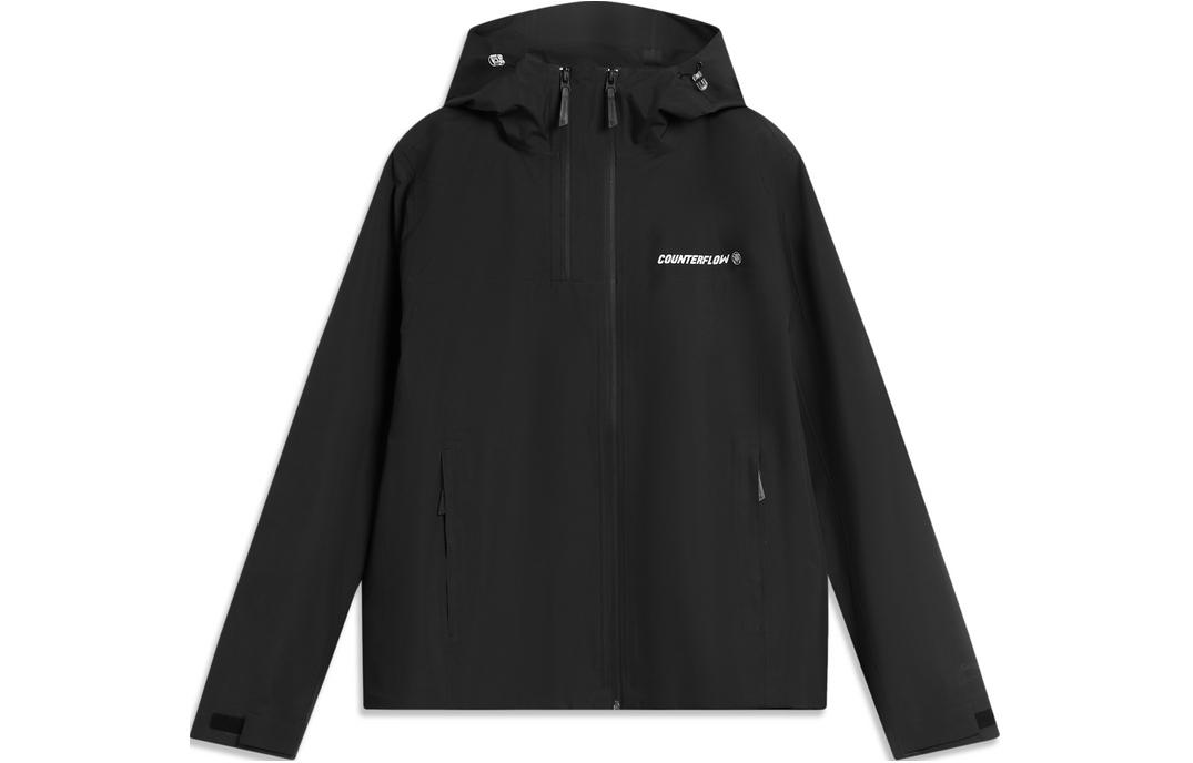 Li Ning Waterproof Windbreaker Jacket Women s Black ACFU006-1 XXL