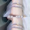 Retro Cigarette Purple Small Sugar Cube Bracelet Women's Cold Temperament White Double-layer Bracelet Design Sense Simple Personality Versatile