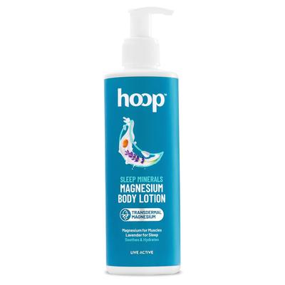 Loção Corporal para Dormir Hoop Magnésio 250 ml para Recuperação Muscular Relaxamento Suporte para um Sono Melhor