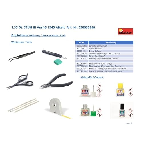 Miniart 1/35 scale German Sturmgesch?tz III Ausf. G, 1945, Alkett Plastic Model Kit MA35388