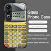 Funny Digital Calculator Pattern Tempered Glass Phone Case for OnePlus 13R 12 11 10 9 Nord CE4 3 2 Lite ACE2 ACE3 Pro Hard Cover