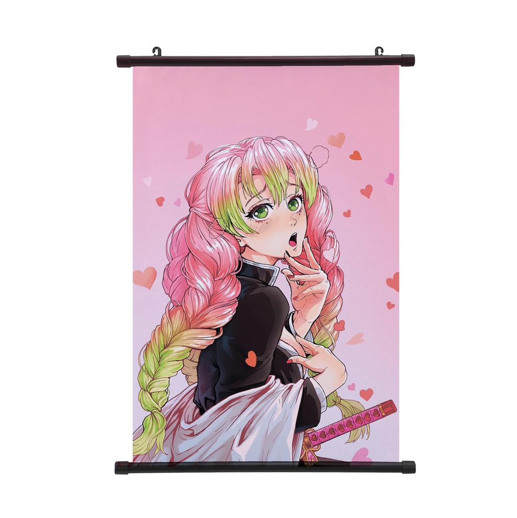 Demon Slayer Nezuko Poster Tecknad Kimetsu No Yaiba Rullposter Vägg Rullposter Populärt Mönster Målning Poster