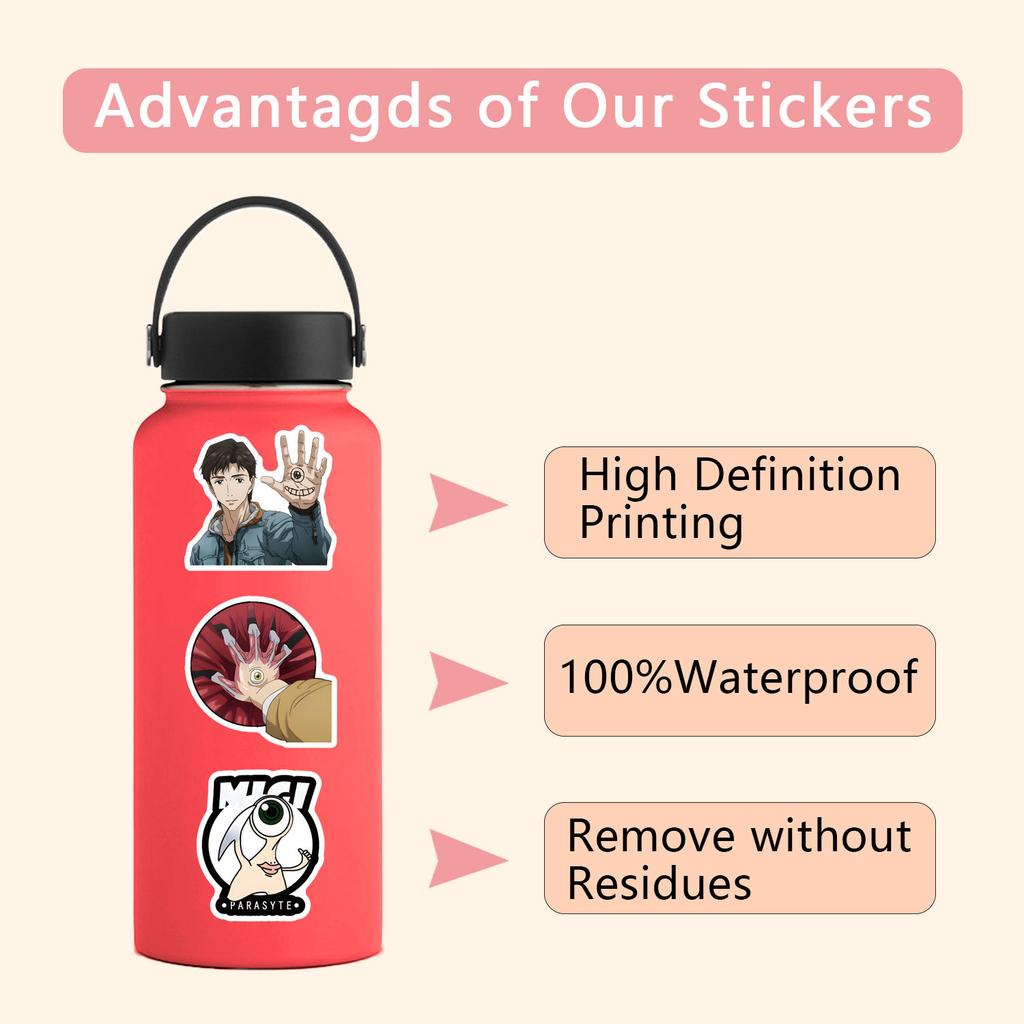 55 New Parasyte Comics Graffiti Stickers Suitcase Car Water Cartoon Cup Stickers