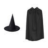 Witch Cloak Costume Witch Hat Set Halloween Cape Costume Witch Dress Up Outfit for Kid Teen Adult Cosplay, Role Play