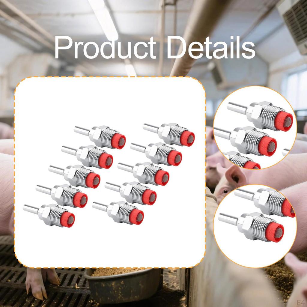 10 Pieces Automatic Pig Drinker Waterer, Farm Waterer r