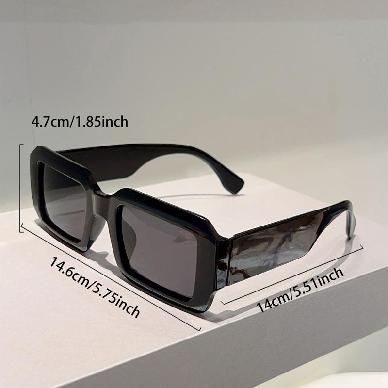Rectangle Sunglasses Men Fashion Outdoor Casual Shades Women Trendy Luxury Brand Design Beach Vacation Decor Sun Glasses