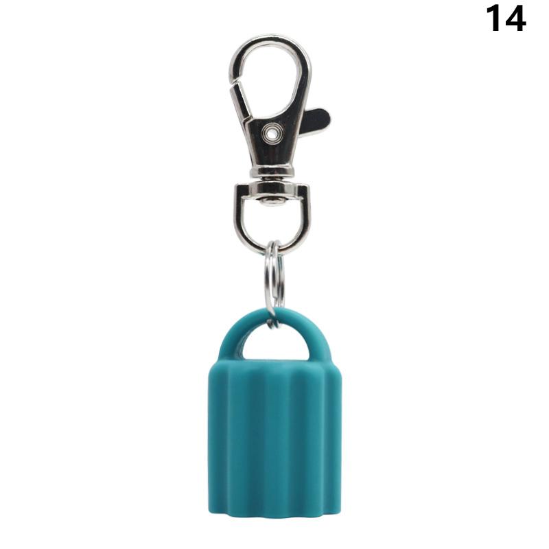 High Quality Practical Silicone Keychain Cap Portable Durable Holder Keychain Compatible For Lip Balm Lipstick Storage Cap