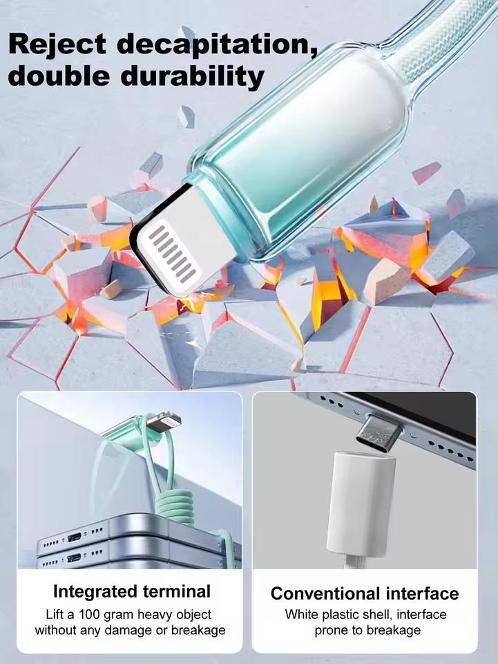PD 27W USB C Cable For iPhone 14 13 12 11 Pro Max Xs 8 Plus iPad Wire 3A Fast Charging Cord Type C Data Cable for iPhone