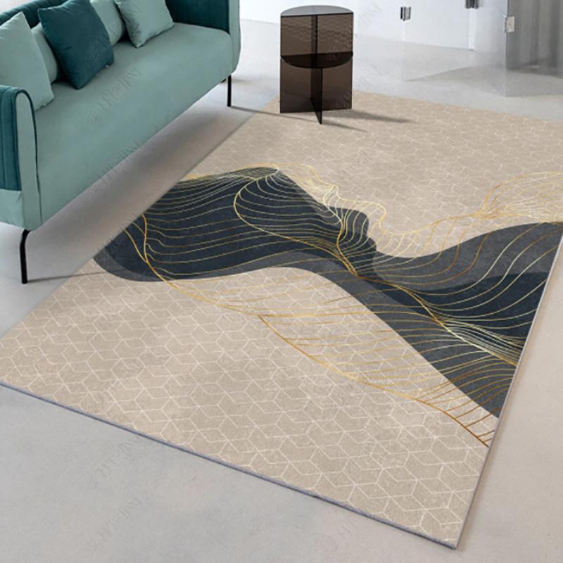 Living Room Carpet Abstract Bedroom Decor Plush Carpet Thickened Lounge Rug Non-slip Fluffy Soft Floor Mat