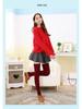 70cm Extra Long Thick Knitted Red Wool Leg Warmers for New Year and Christmas