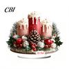 Christmas Tabletop Ornaments Candle Ornament, 2D Flat Acrylic Ornament with Base, Tree Decorations Snowman Reindeer Festive Table Centerpiece