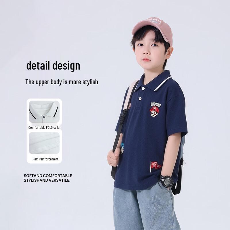 YOYO Tale Boys' Summer Cotton Polo T-Shirt