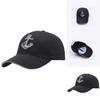 Unisex Summer Baseball Cap With Water Anchor Embroidery And Adjustable Fit