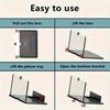 1 Adjustable Phone Holder, High-definition Desktop Magnifying Glass with Pull-out Design, Portable Phone Holder