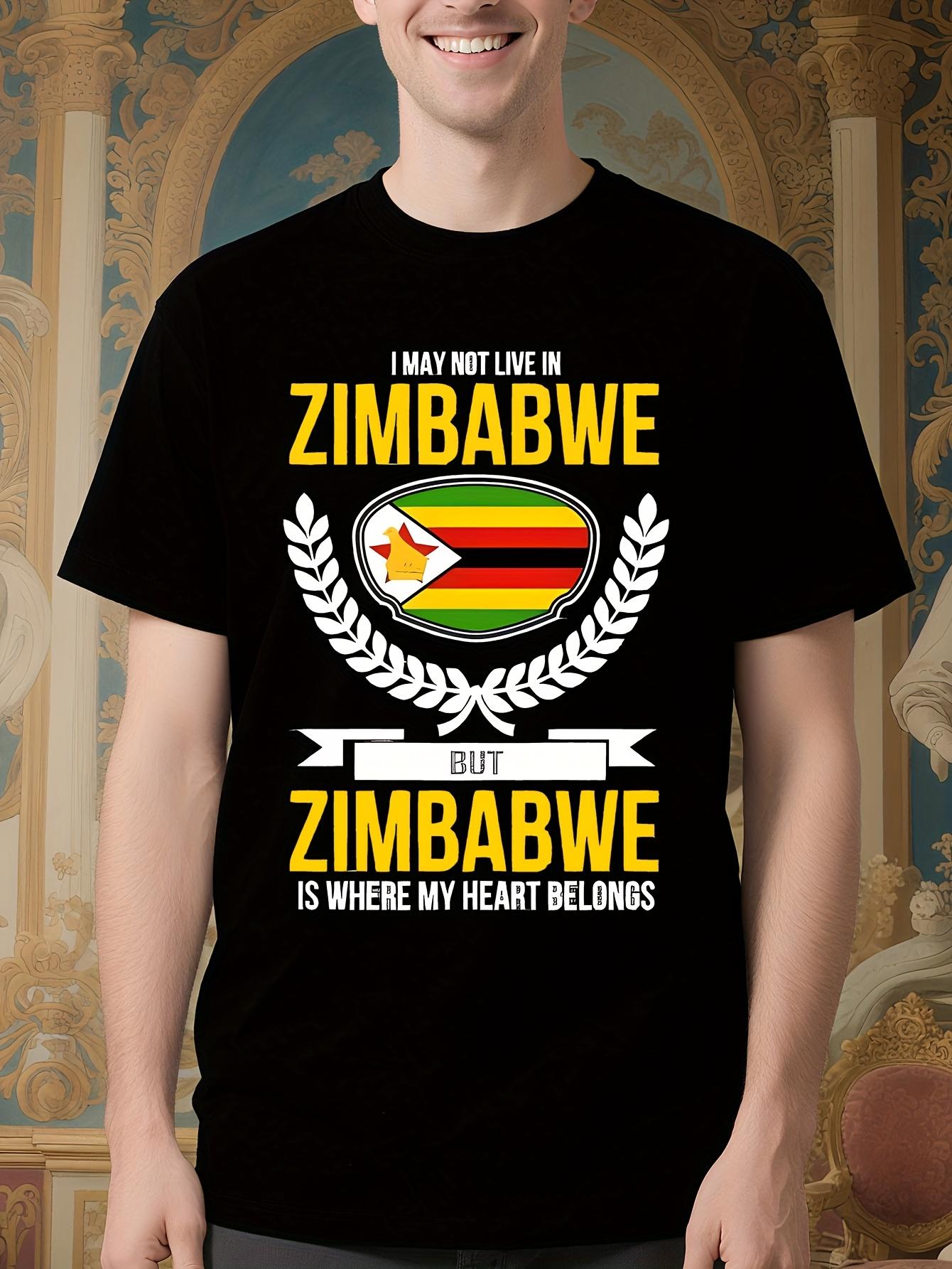Patriotic Zimbabwe Tshirt - My Heart Belongs to Zimbabwe ... XXXL