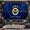 Fenerbahçe FC Personalized Tapestry Support Custom Name, Wall Art Home Decoration