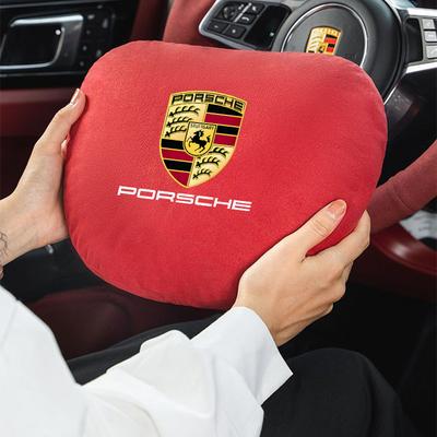 Samochodowa Alcantara Poduszka na Zagłówek Siedziska Poduszka na Szyję Miękka Poduszka Podparcie Lędźwiowe Do Cayenne Panamera Macan 911 718 Taycan Boxster Cayman