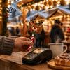 Christmas Card Reader Accessory Payment Wand, Festive Credit Holder for Readers, Reindeer Holiday Retail Display Prop Snowman Snowflake Accessory, Fun
