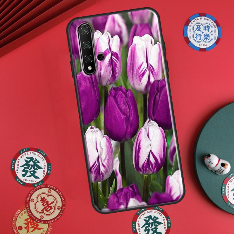 Spring Tulips Flower For Huawei P20 P40 P30 Lite P60 Pro Nova 12s 11i 12i 10 9 SE 5T Y91 Y90 Y60 Y70 Y72 Y61 Case
