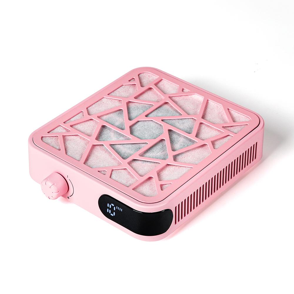 6000RPM Nail Dust Collector Powerful Suction Brushless Turbine Fan 10 Level Suction Adjustable Portable Nail Dust Extractor