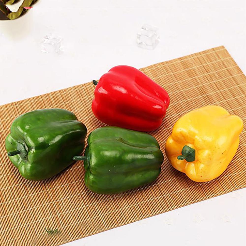 3pcs Artificial Pepper Simulation Fake Imitated Food Display Restaurants