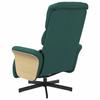 Massage Chair with Footrest Dark Green Fabric