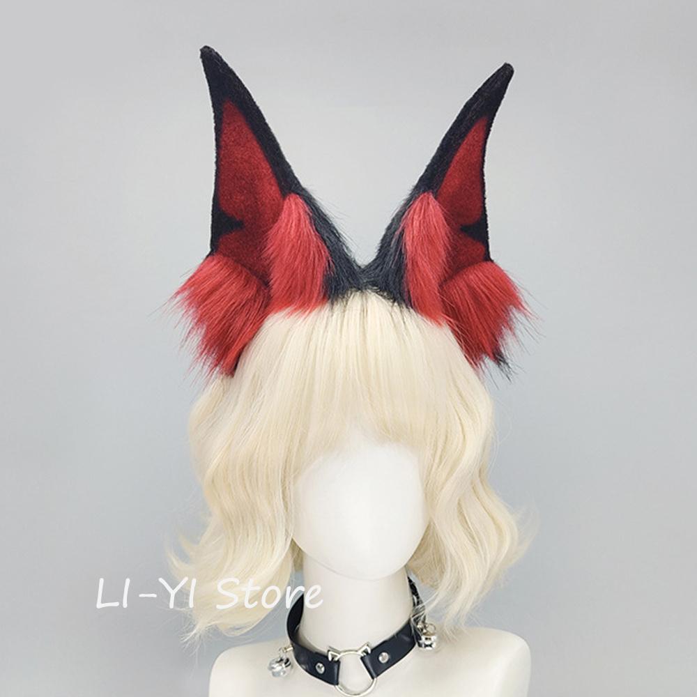 Plush Cute Dobermanns Dog Ears Headbands Plush Furry Animal Ears Hair Hoop Handmade Lolita Cos Costume Cosplay Hairband