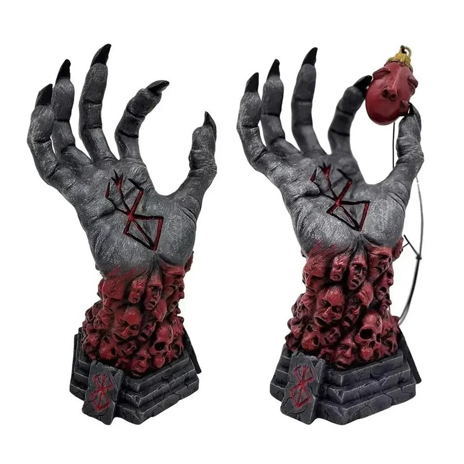 Right Devil'S Hand Rampage Skull Rune Crazy God Death Resin Craft Statue Home Decoration Accessories 1 Pcs For Kids Adults Children's Birthday Gift