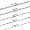 5m1.2-4mm Steel Ball Chain Bead Necklace for Jewelry Making Bracelets Military Crafts, Silver Metal Zipper Ball Bead Chain Roll