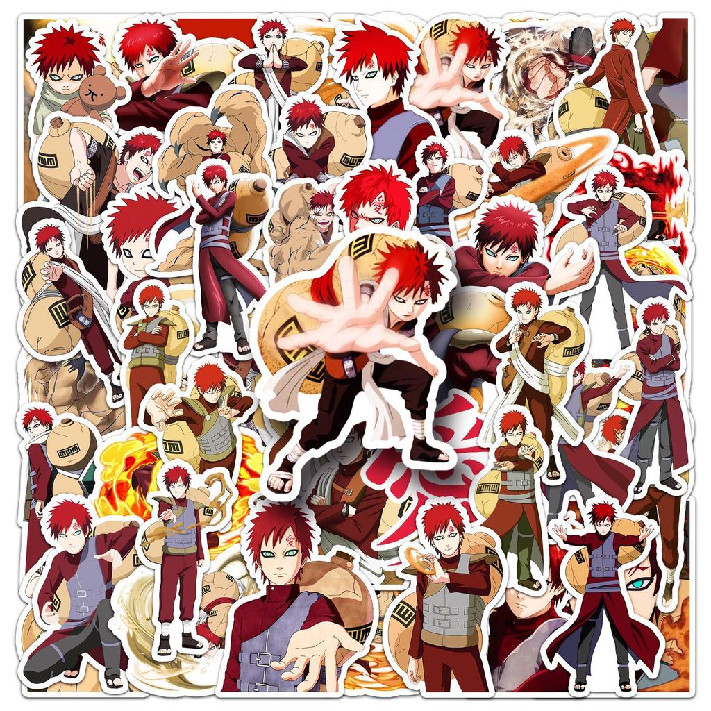 51 Gaara Doodle Stickers Cartoon Japanese Cartoon Naruto Decoration Mobile Suitcase Stickers