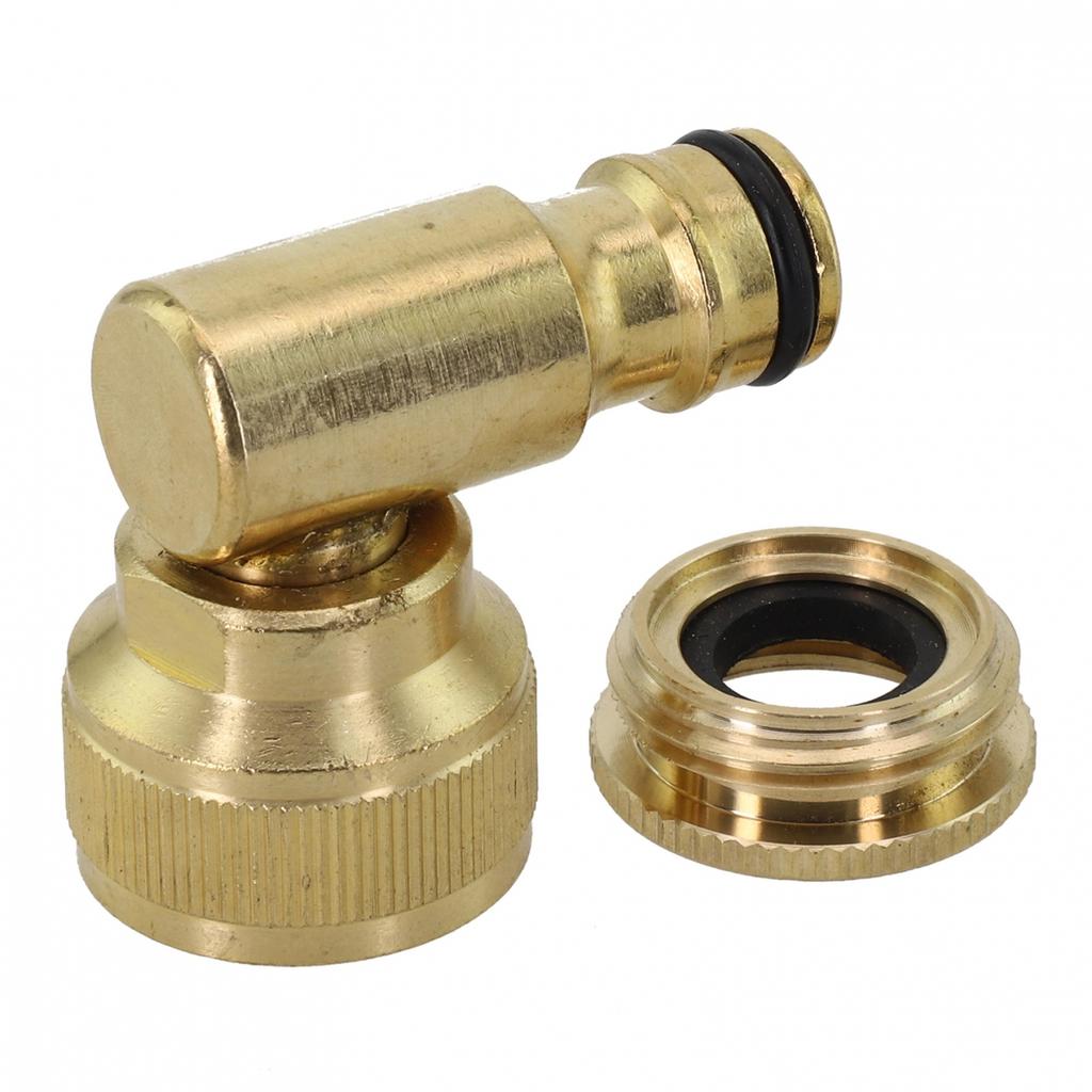 90-degree Connector Brass Hose Connection Garden Quick Coupling Adapter